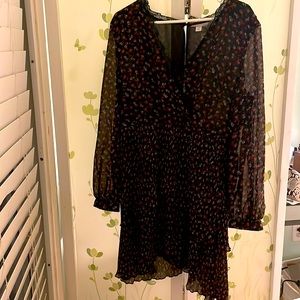 Short, floral dress, silky